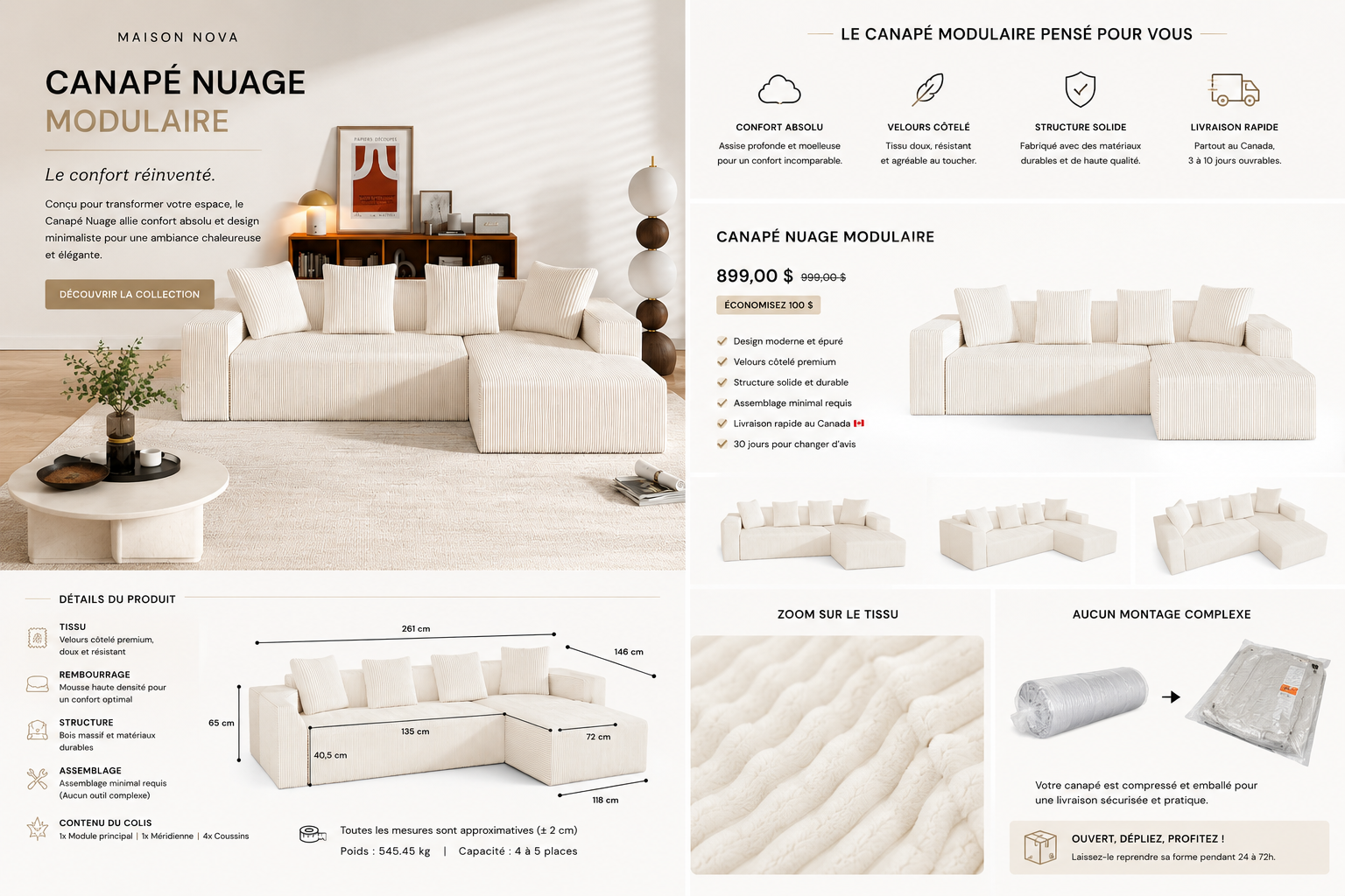 Canapé Nuage — Modulaire