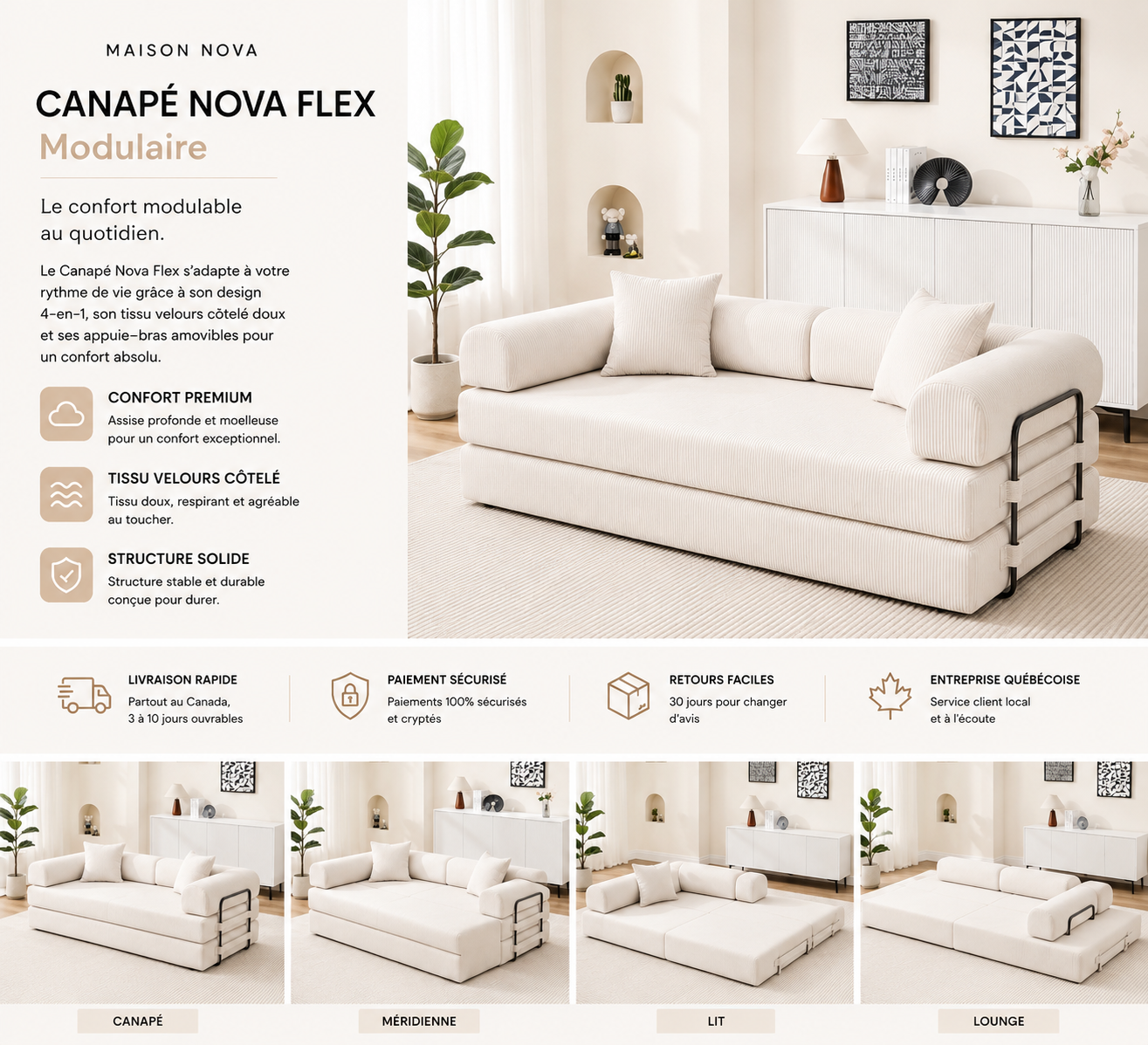 Canapé Nova Flex — Modulaire